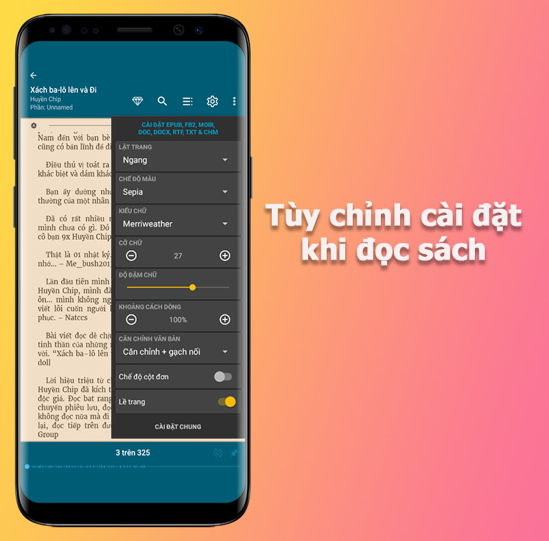  T&ugrave;y chỉnh c&agrave;i đặt khi đọc dễ d&agrave;ng tr&ecirc;n ReadEra 