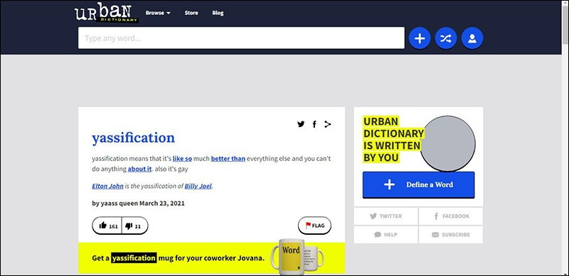 Urban Dictionary: Từ điển tiếng lóng