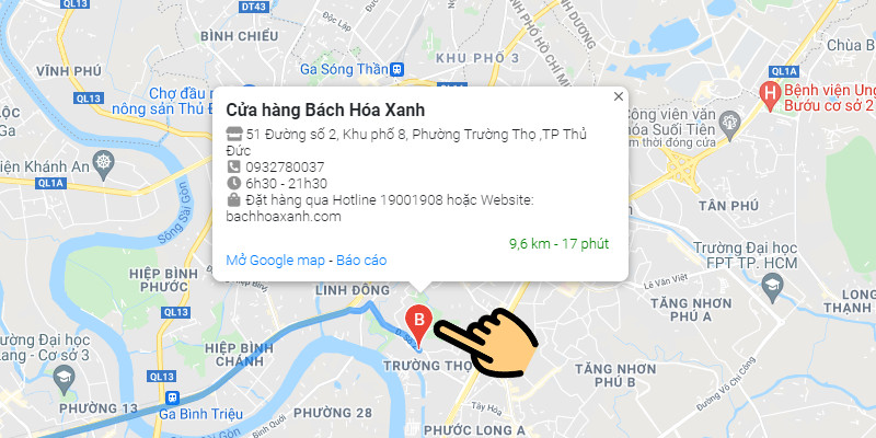 Vị trí điểm bán hàng trên máy tính