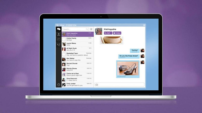 Viber đồng bộ dữ liệu giữa điện thoại và máy tính