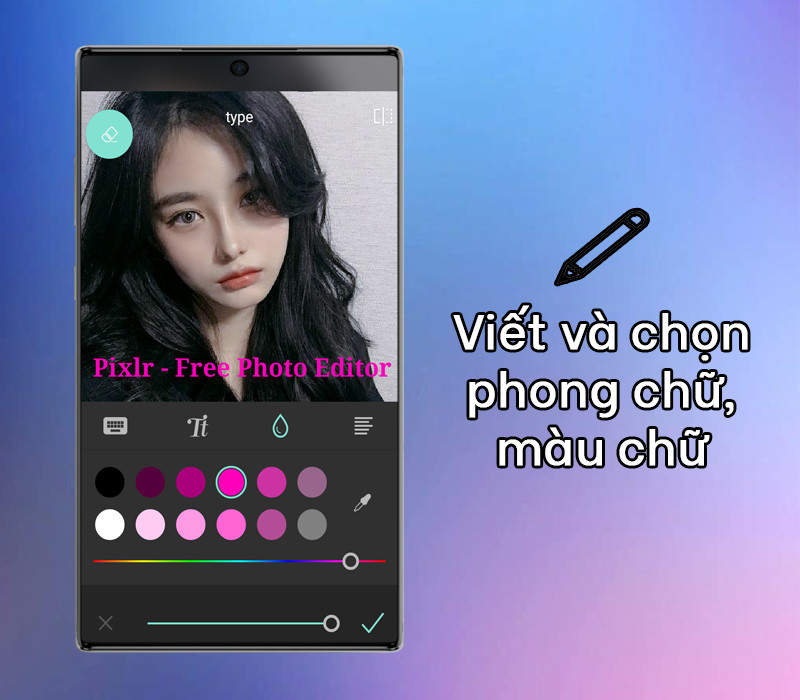 Viết v&agrave; ch&iacute;nh phong chữ, m&agrave;u chữ