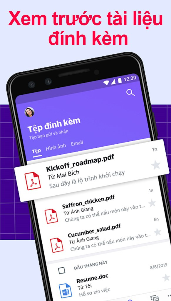 Xem trước tệp đính kèm trên Yahoo Mail