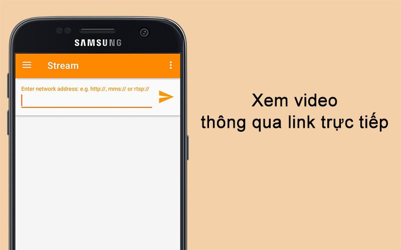 Xem video th&ocirc;ng qua link trực tiếp tr&ecirc;n ứng dụng ứng dụng VLC