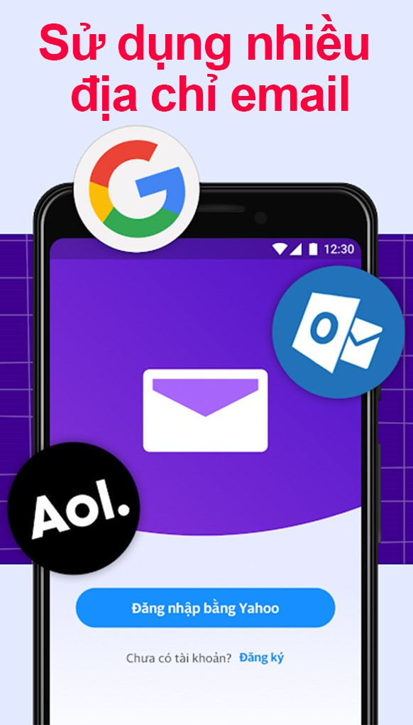 Yahoo Mail hỗ trợ nhiều tài khoản email