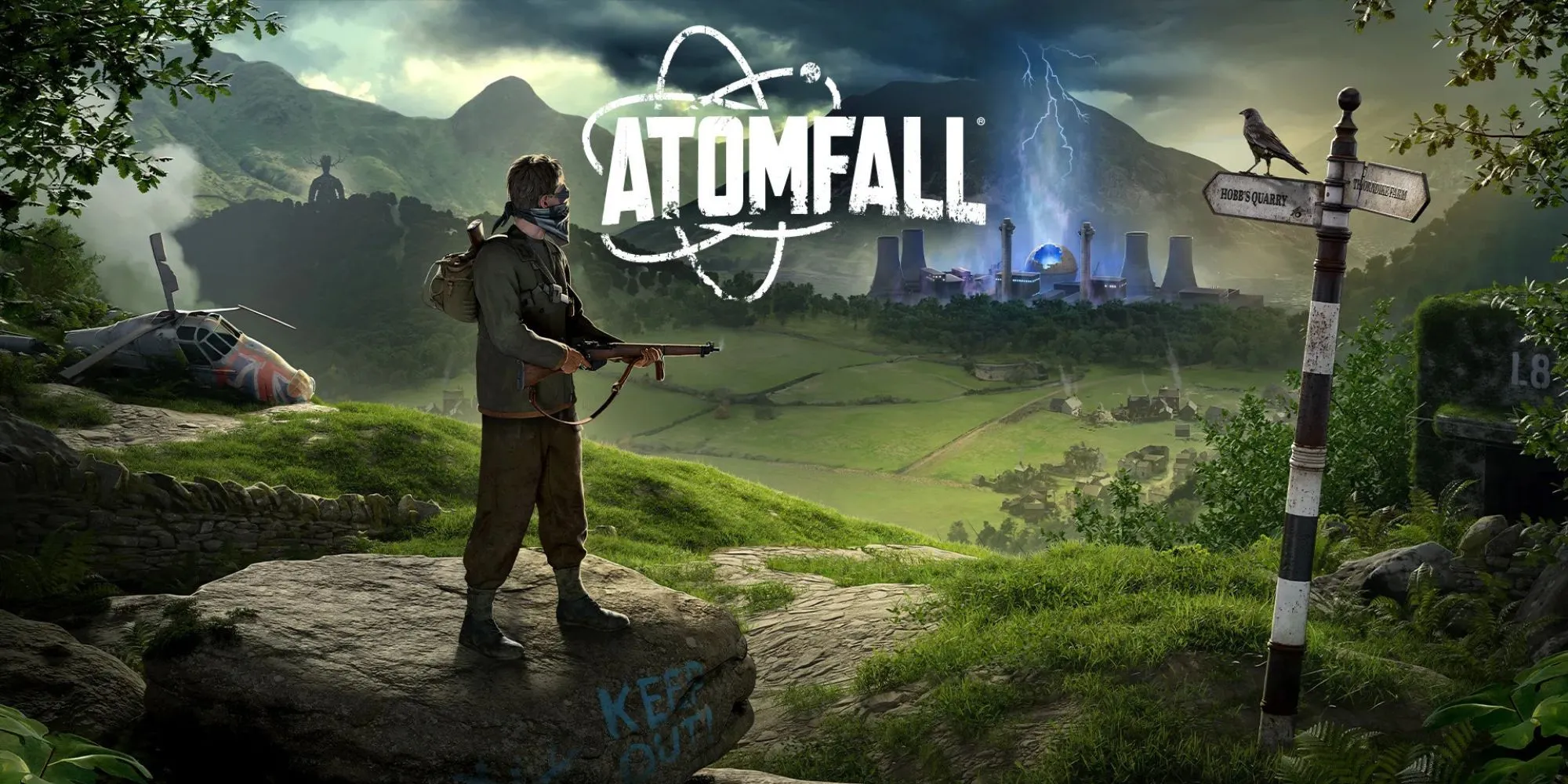 Ảnh bìa chính thức của game Atomfall với khung cảnh hậu tận thế