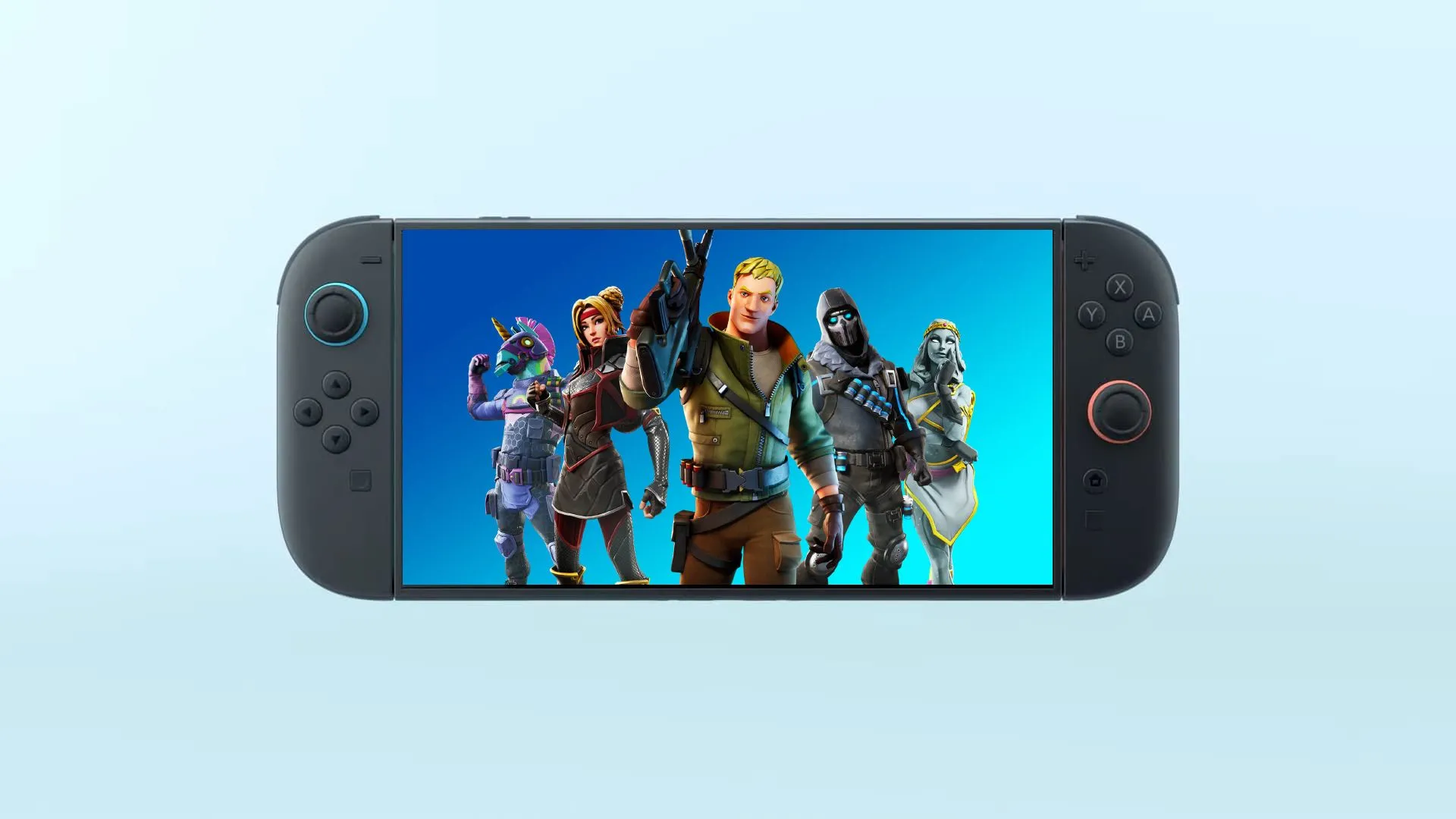 Ảnh bìa quảng cáo Fortnite với các nhân vật, liên quan đến việc game trở lại iOS và ưu đãi mới.