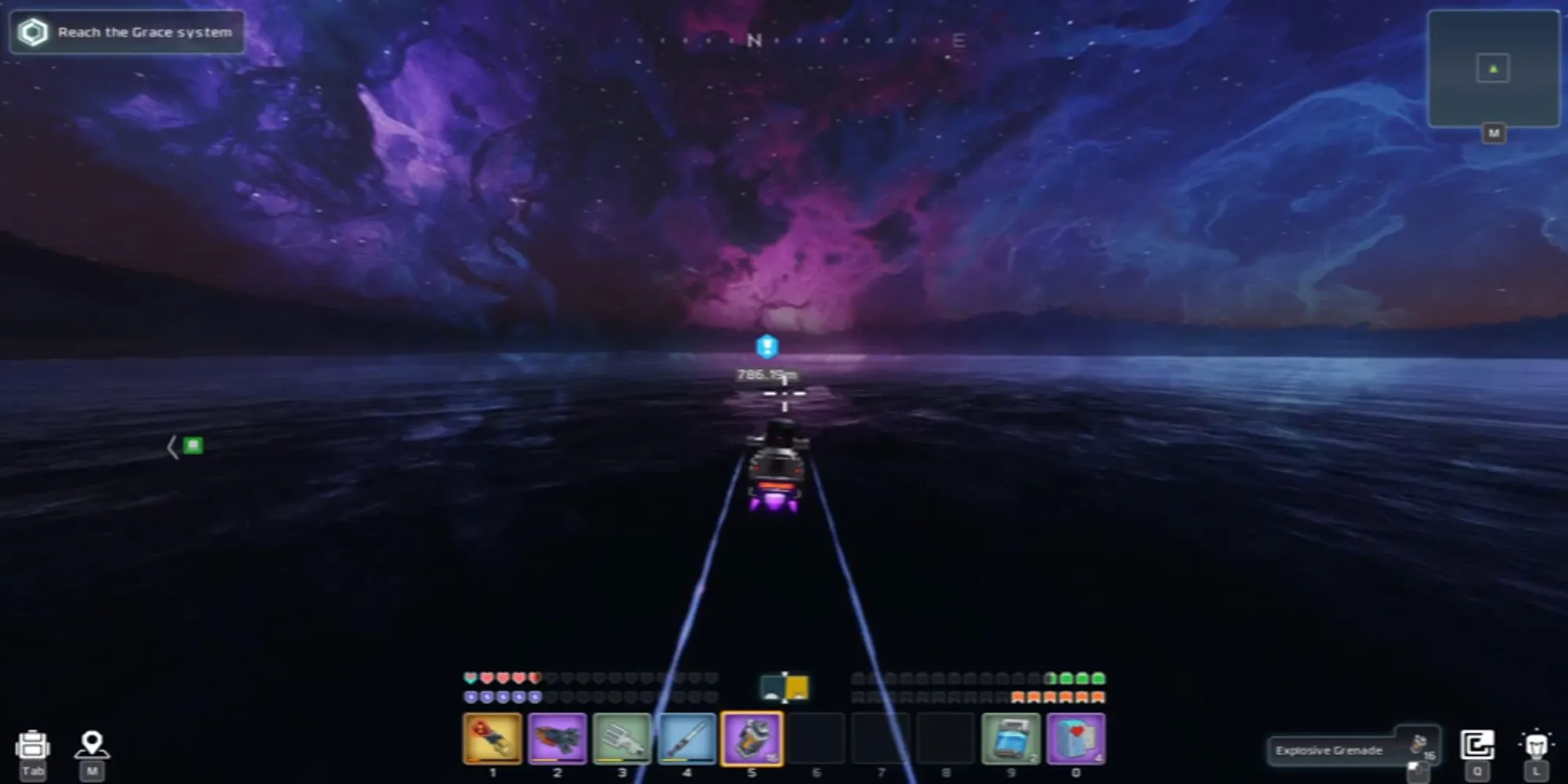 Ảnh chụp màn hình cảnh không gian trong game Cubic Odyssey