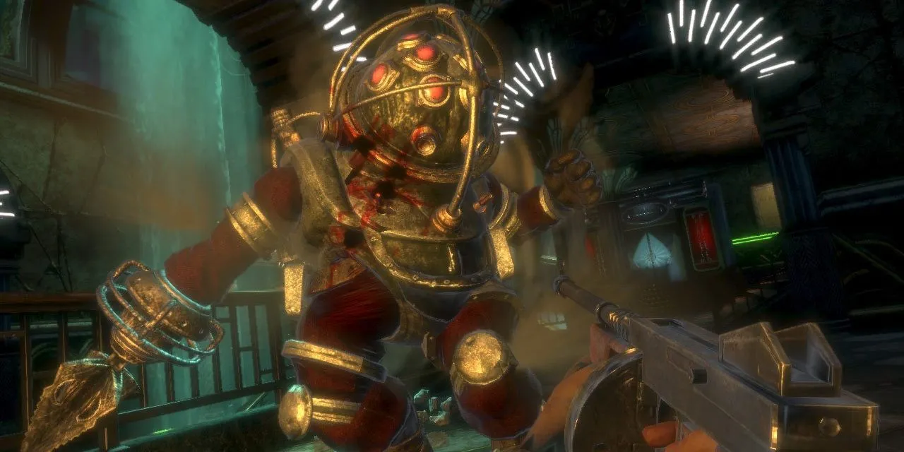 Ảnh chụp màn hình môi trường dưới nước trong game BioShock