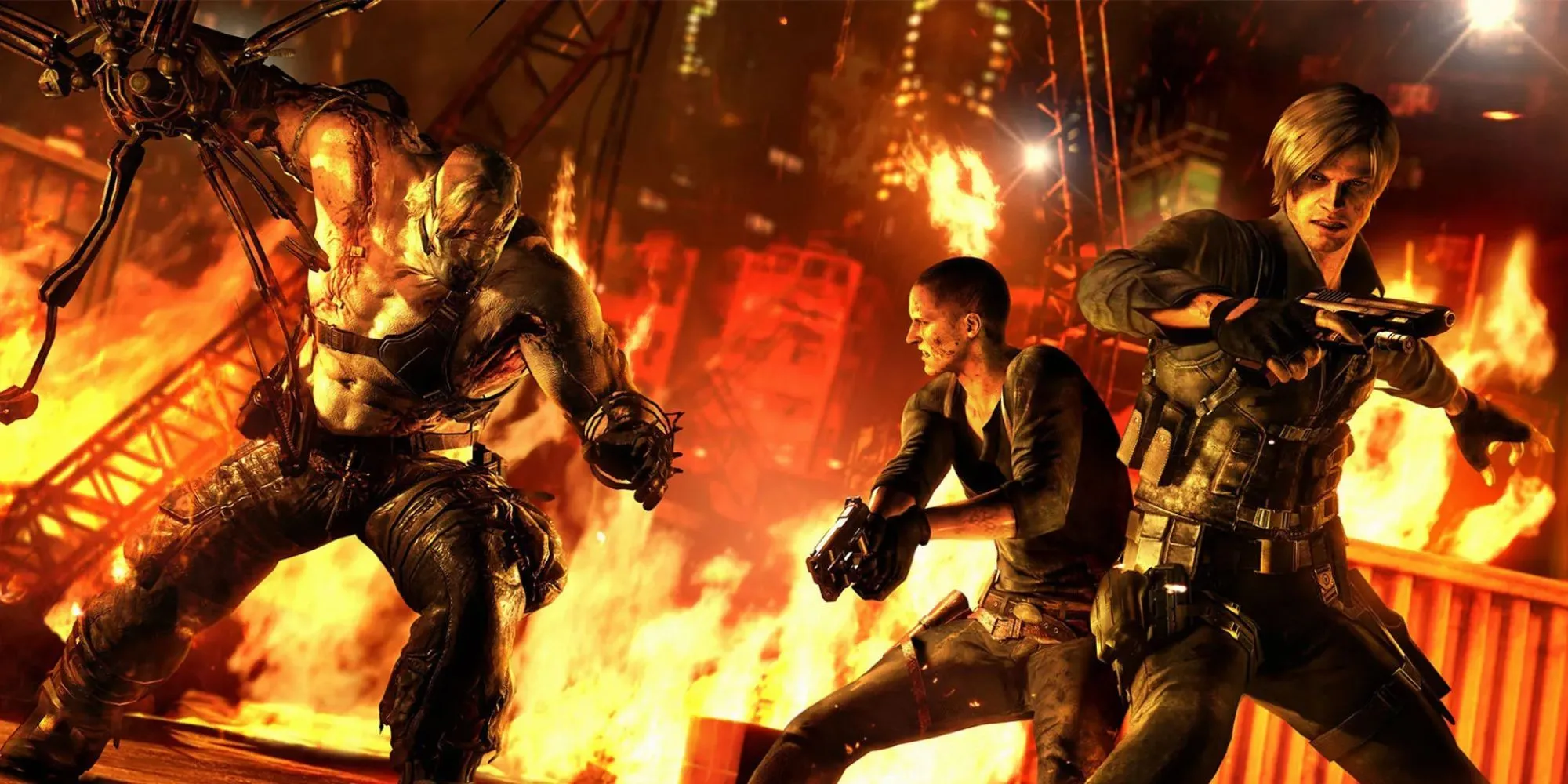 Ảnh chụp màn hình một cảnh hành động trong Resident Evil 6