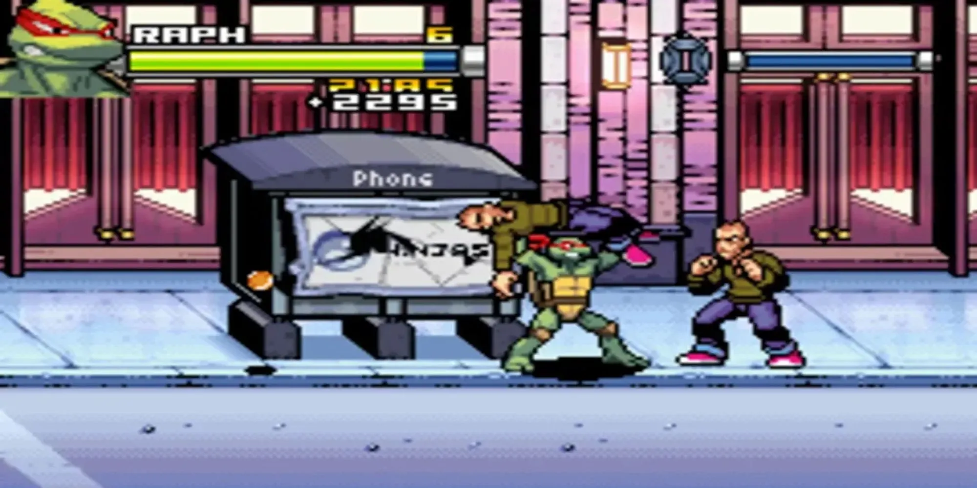 Ảnh gameplay game TMNT (2007) trên Game Boy Advance