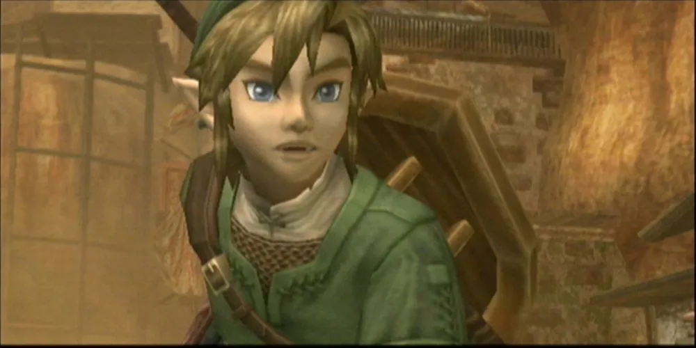 Ảnh nhân vật Link trong dạng sói và Midna từ The Legend of Zelda: Twilight Princess trên Wii