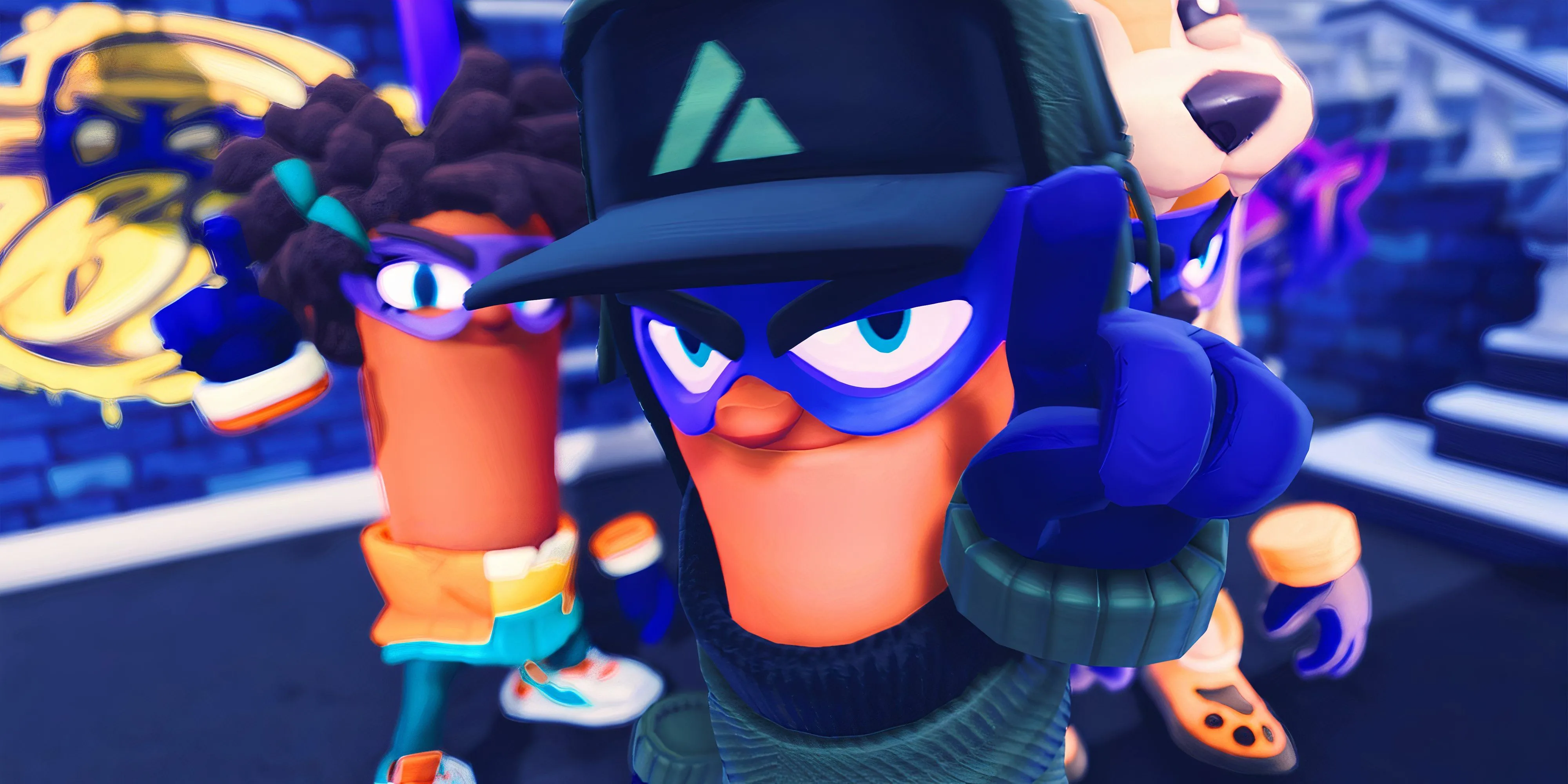 Ba người chơi phe Bandit đột nhập và tìm cách trộm đồ trong game Bandit Trap.