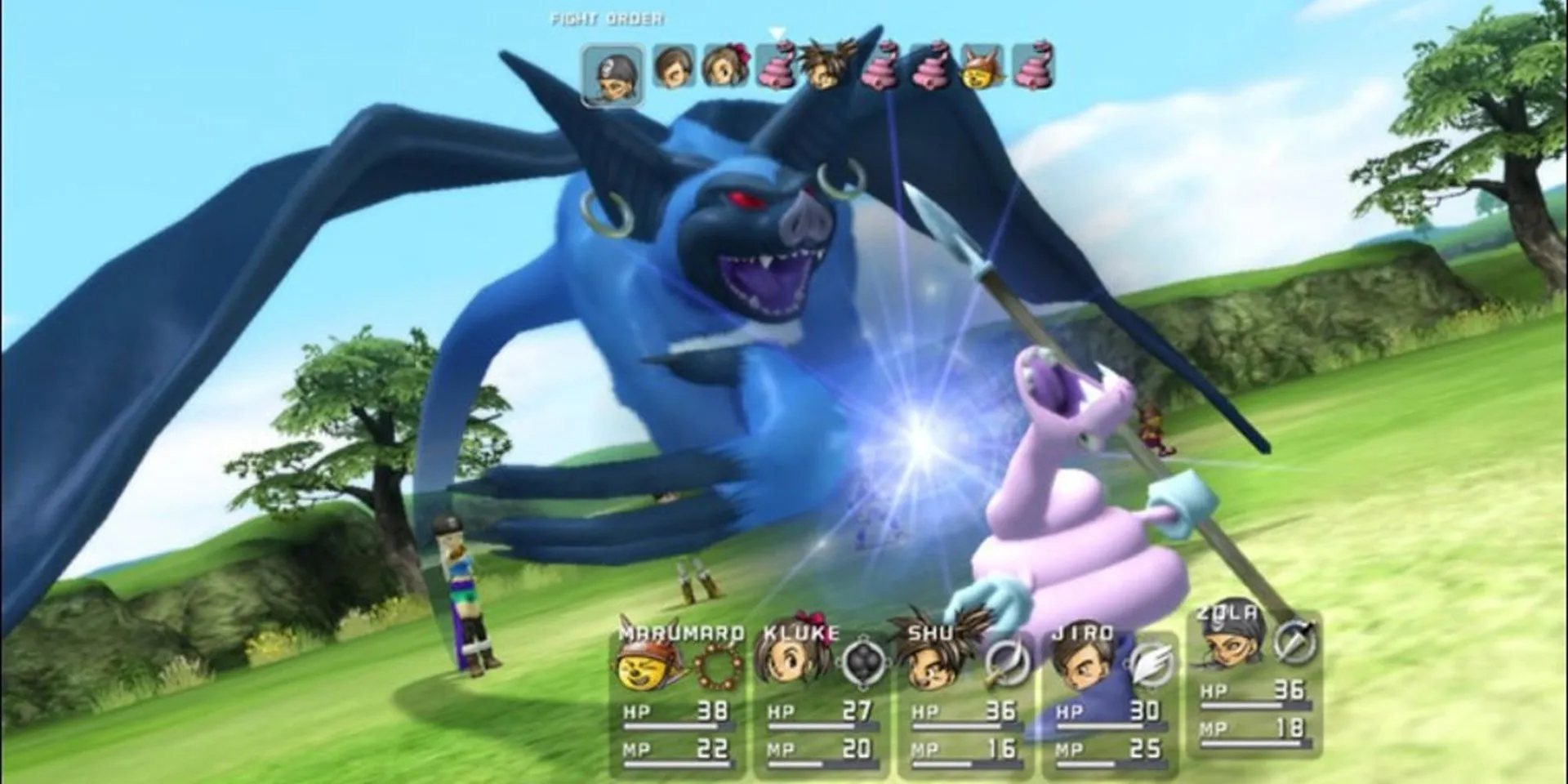 Bat Shadow tấn công trong Blue Dragon