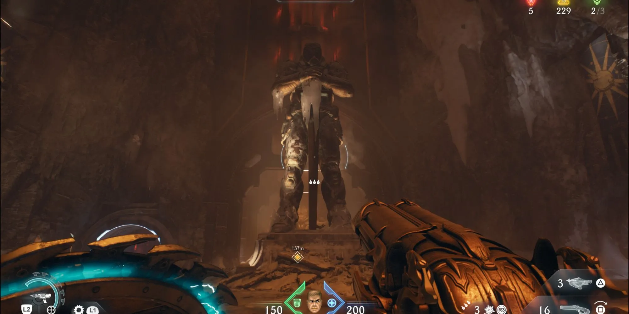 Bên trong căn cứ Sentinel Command Station ở Chapter 12, Doom The Dark Ages