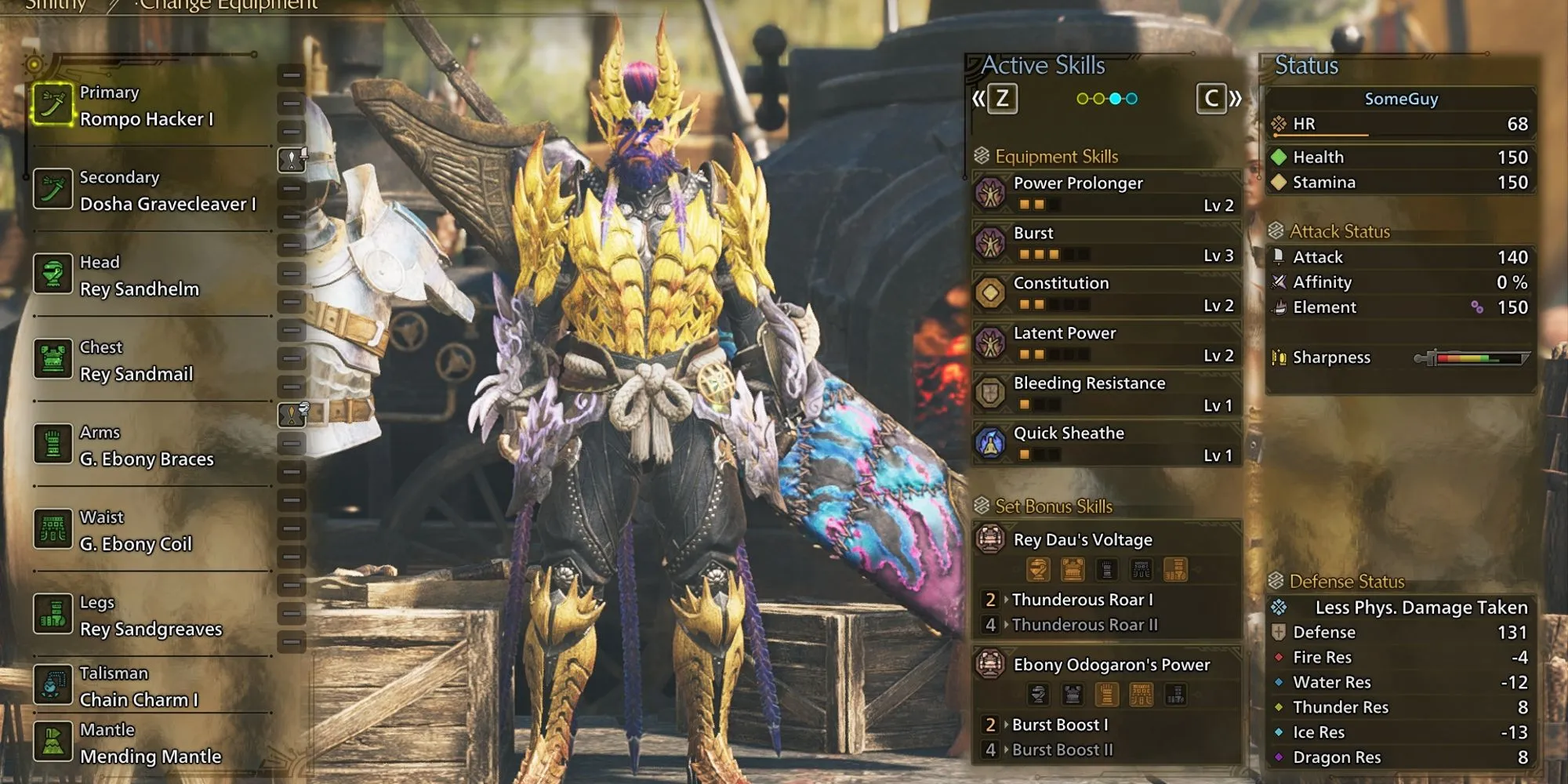 Bộ trang bị Long Sword giai đoạn đầu (Low Rank) hiệu quả trong Monster Hunter Wilds
