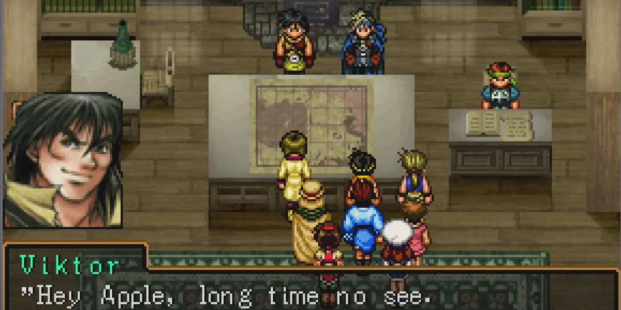 Bức tranh phong cảnh từ Suikoden II, một game JRPG nổi tiếng trên PS1