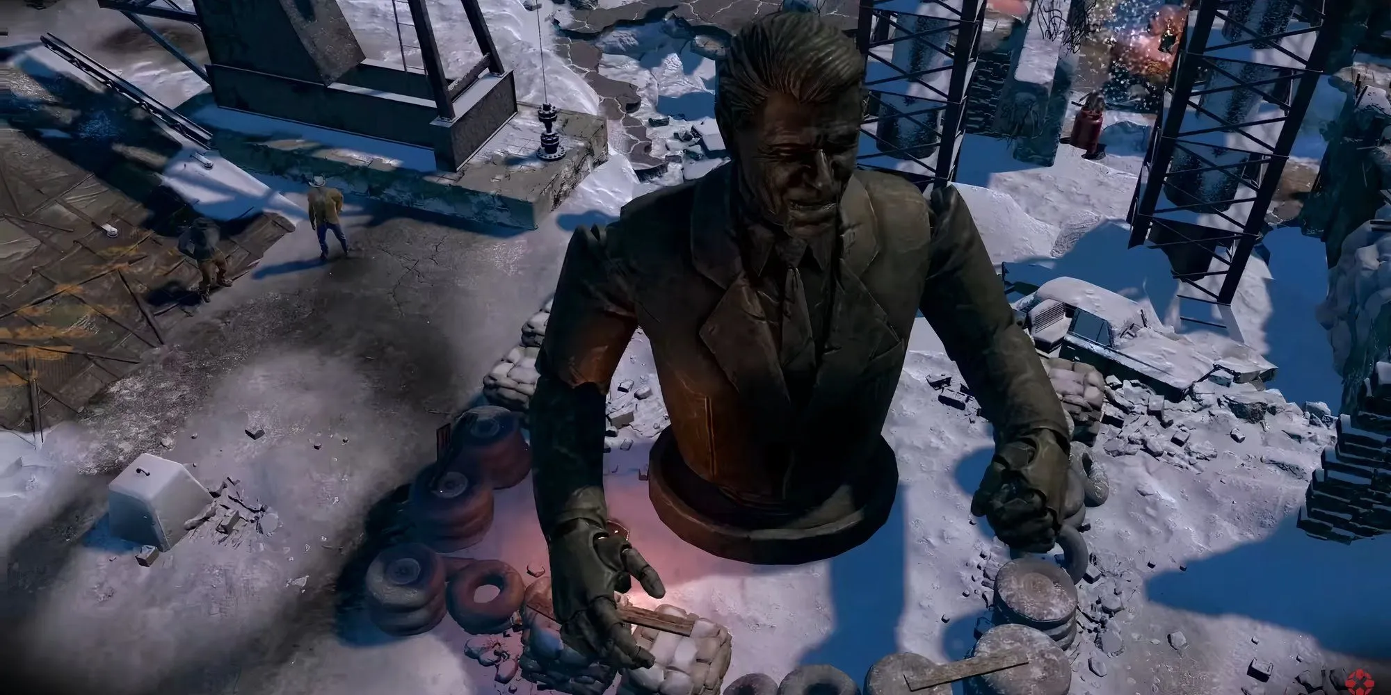 Bức tượng Ronald Reagan khổng lồ trong Wasteland 3