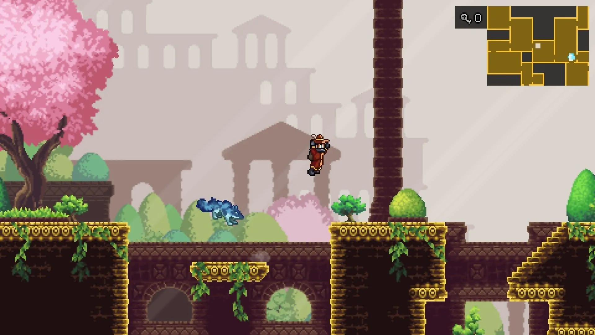 Cảnh chiến đấu theo lượt trong tựa game RPG kết hợp Metroidvania Monster Sanctuary