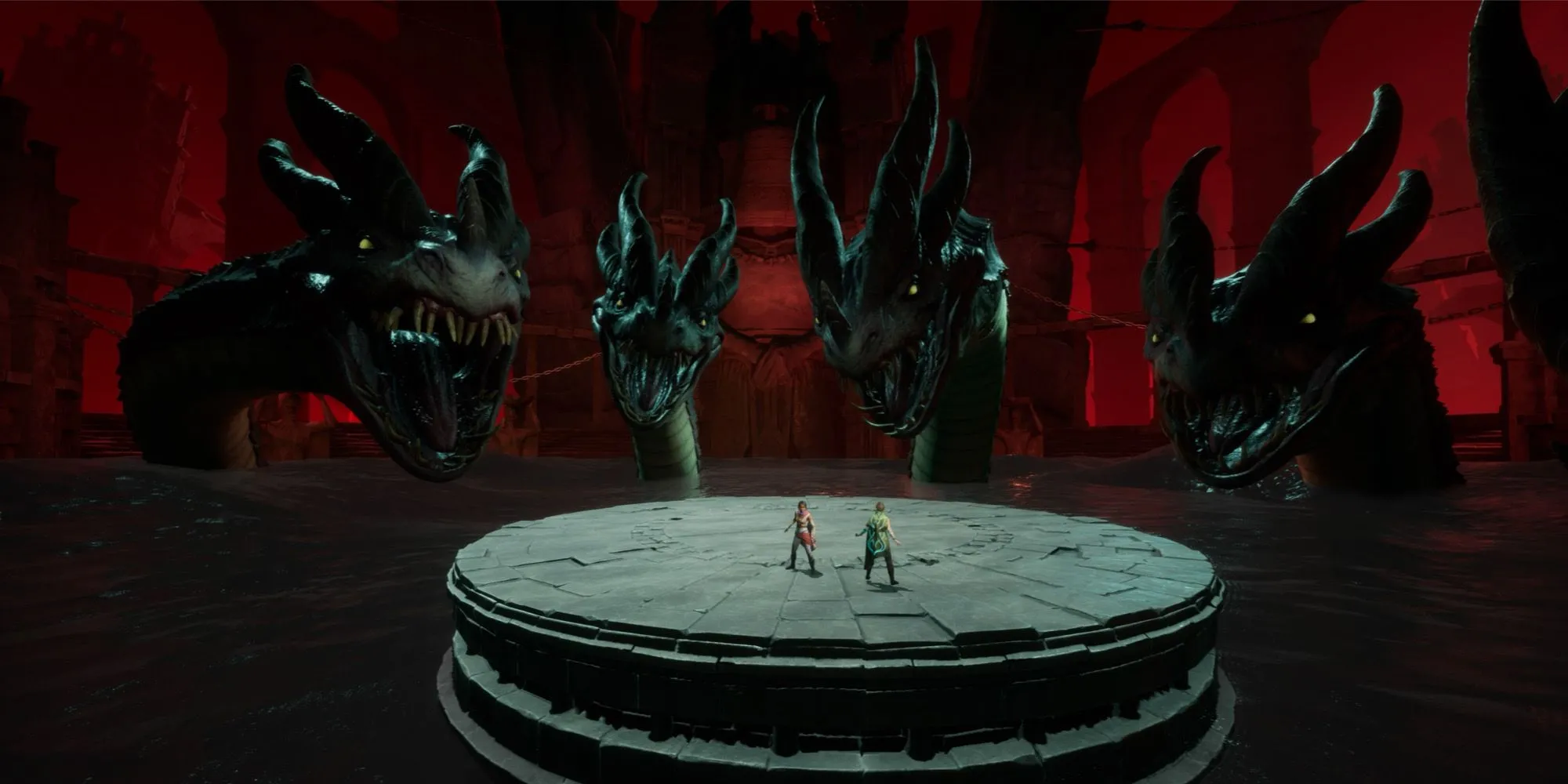 Cảnh chiến đấu với trùm Hydra trong game Split Fiction