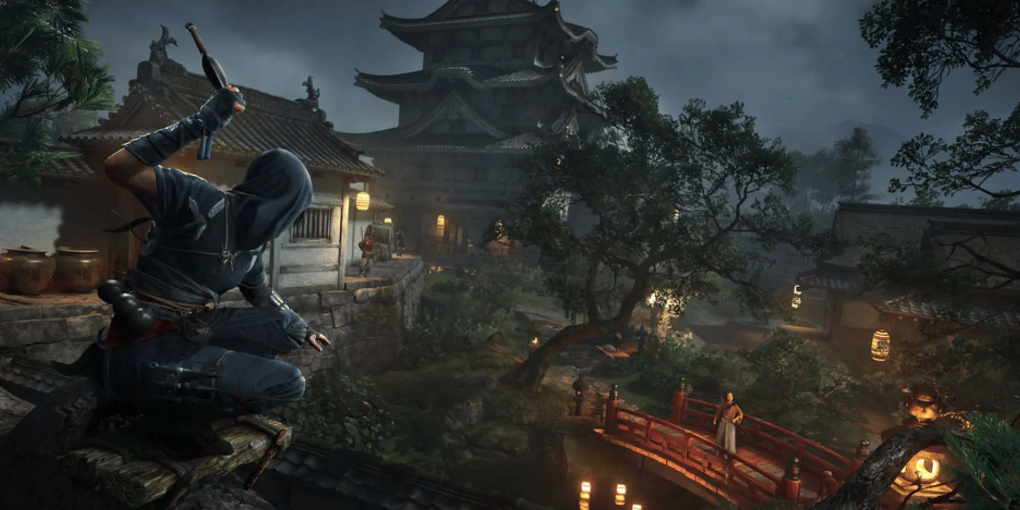Cảnh gameplay hành động lén lút trong Assassin's Creed Shadows