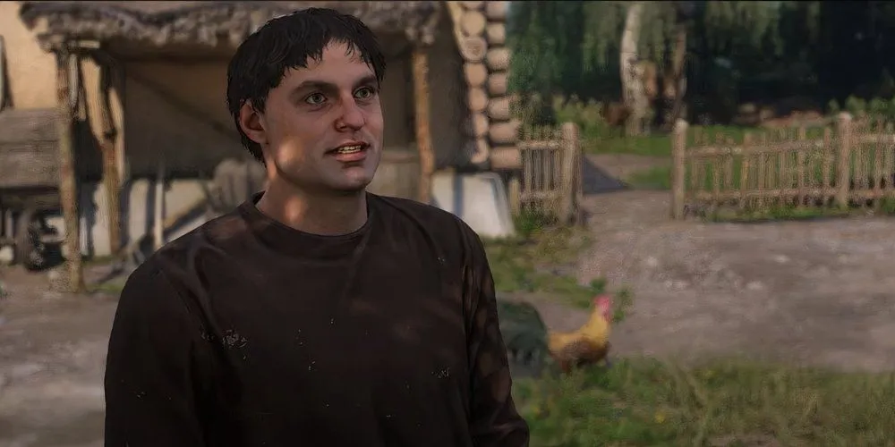 Cha Anthony đứng trước nhà thờ, một trong những nạn nhân của vụ trộm trong nhiệm vụ All's Fair, Kingdom Come Deliverance 2