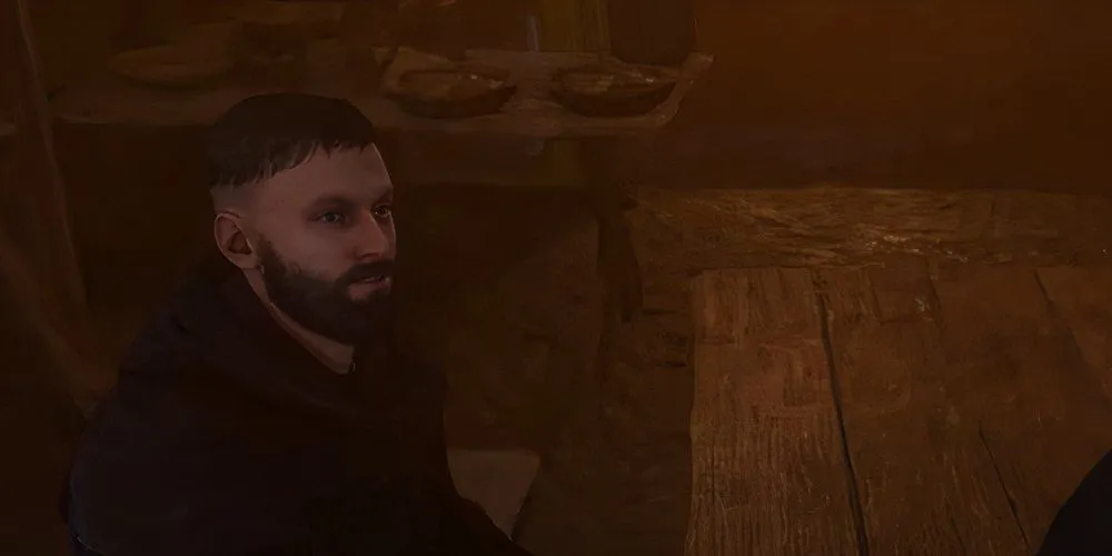 Chenyek đang thảo luận kế hoạch phá hủy mỏ bạc với Henry trong nhiệm vụ The Spark của Kingdom Come Deliverance 2