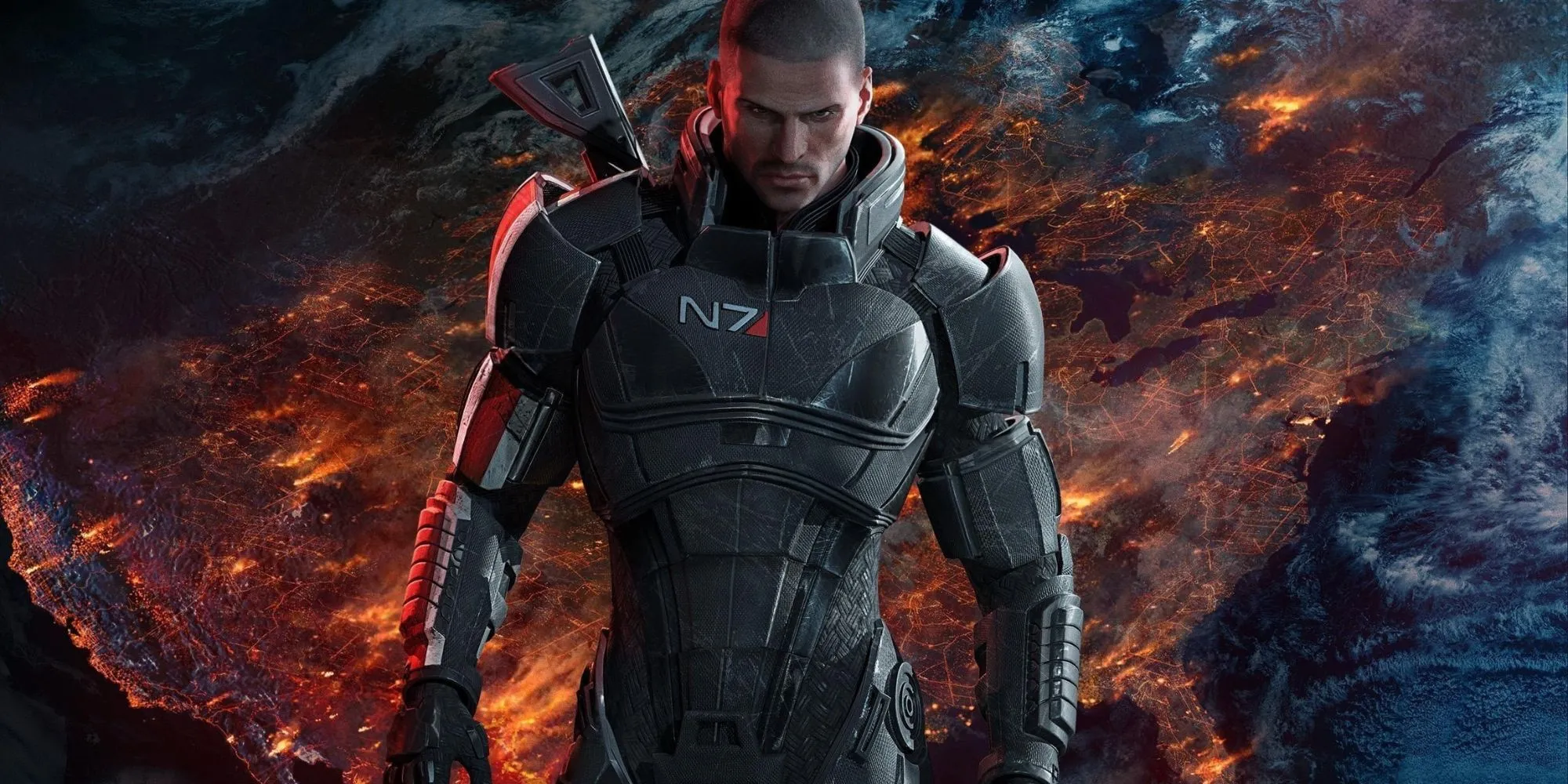 Chỉ huy Shepard trong Mass Effect Legendary Edition đứng oai hùng