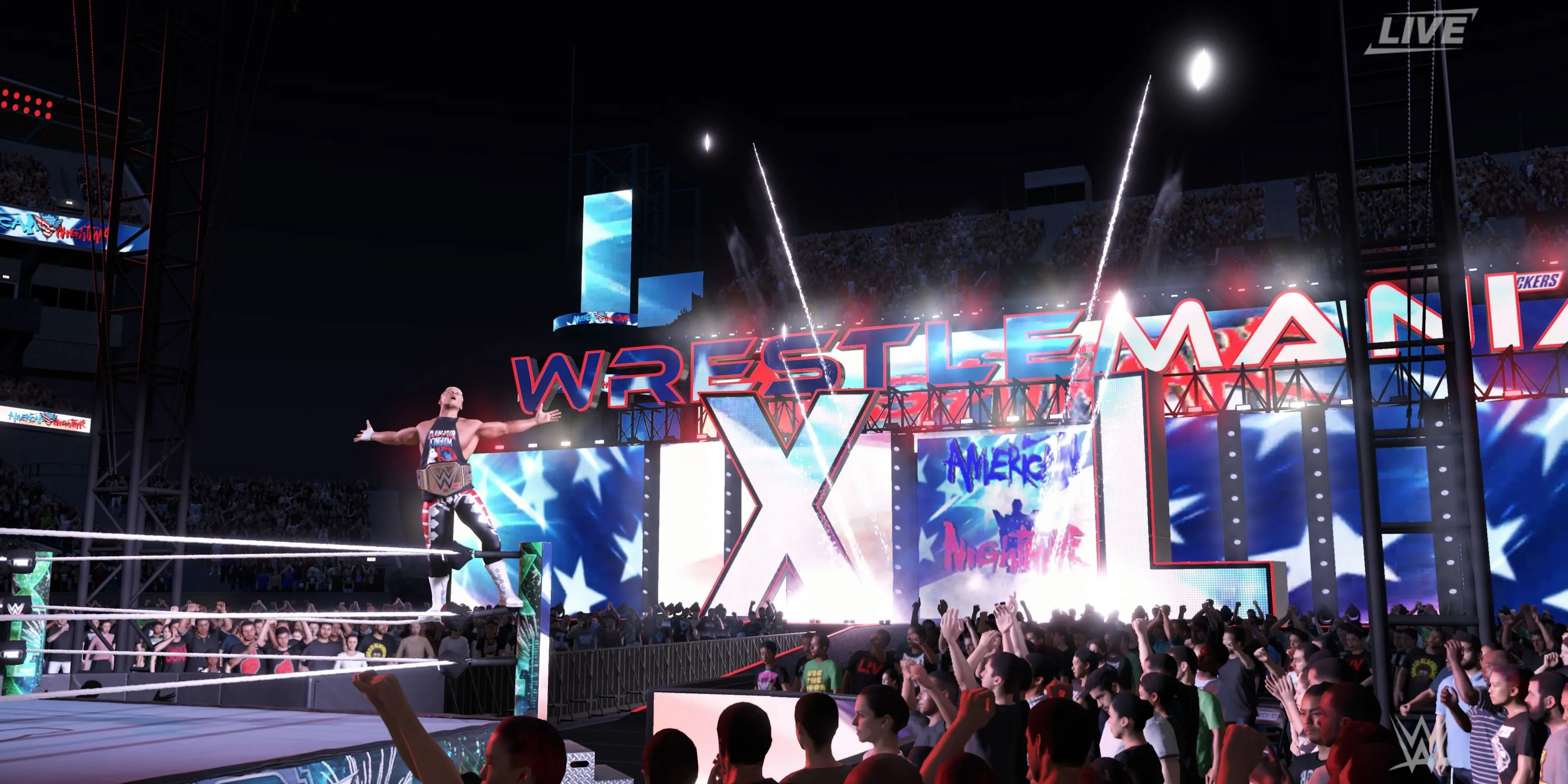 Cody Rhodes WWE 2K25 thực hiện màn chào sân ấn tượng với danh hiệu vô địch