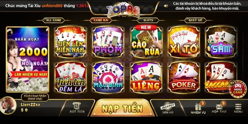 Cổng game Top88 – Khám phá đỉnh cao giải trí online 3 Cổng game Top88 – Khám phá đỉnh cao giải trí online