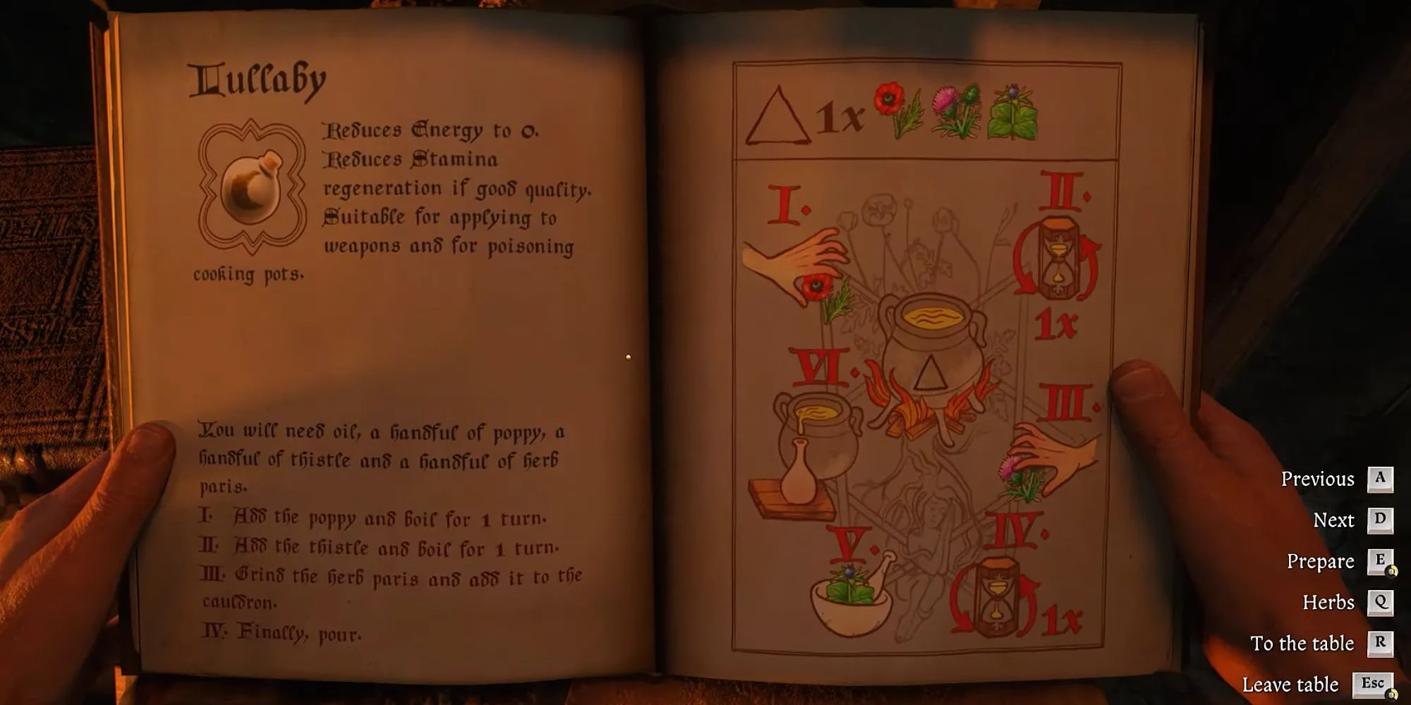 Công thức chế tạo Thuốc ngủ Lullaby trong Kingdom Come Deliverance 2
