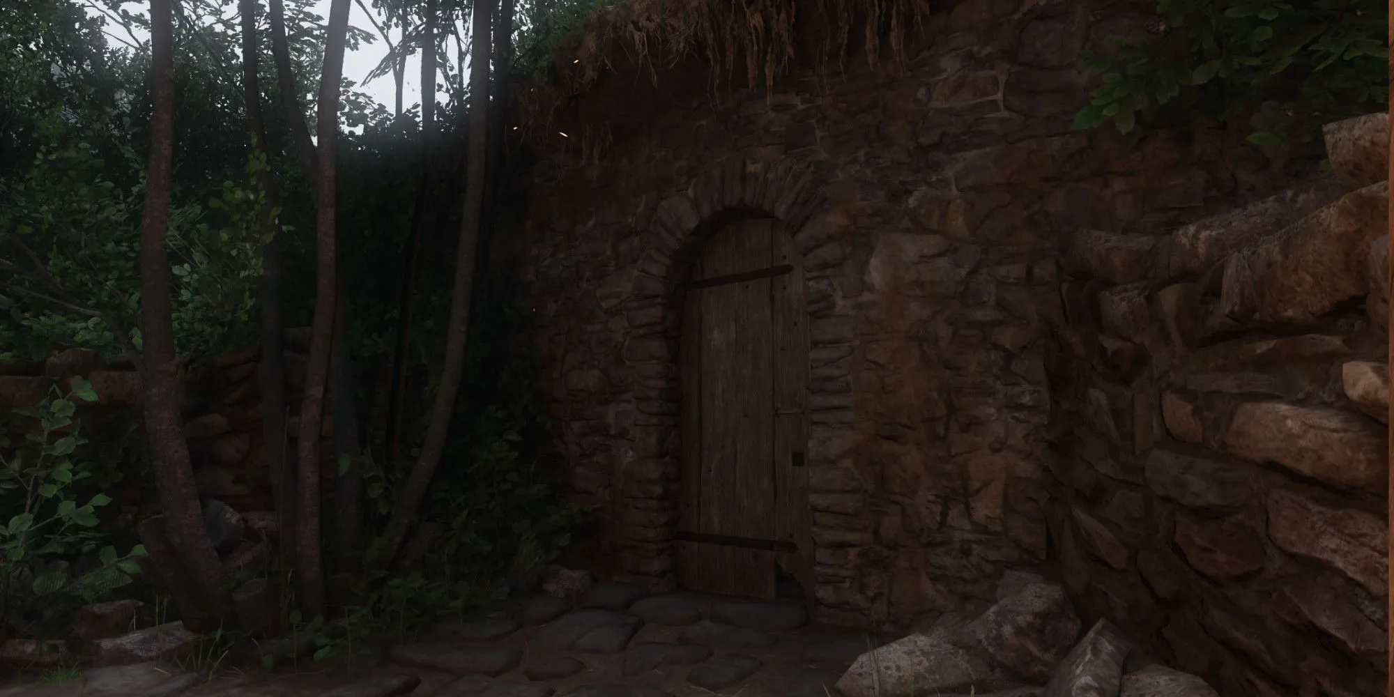 Cửa hầm bí mật chứa bia tại nhà Smil trong KCD2 Spoils of War