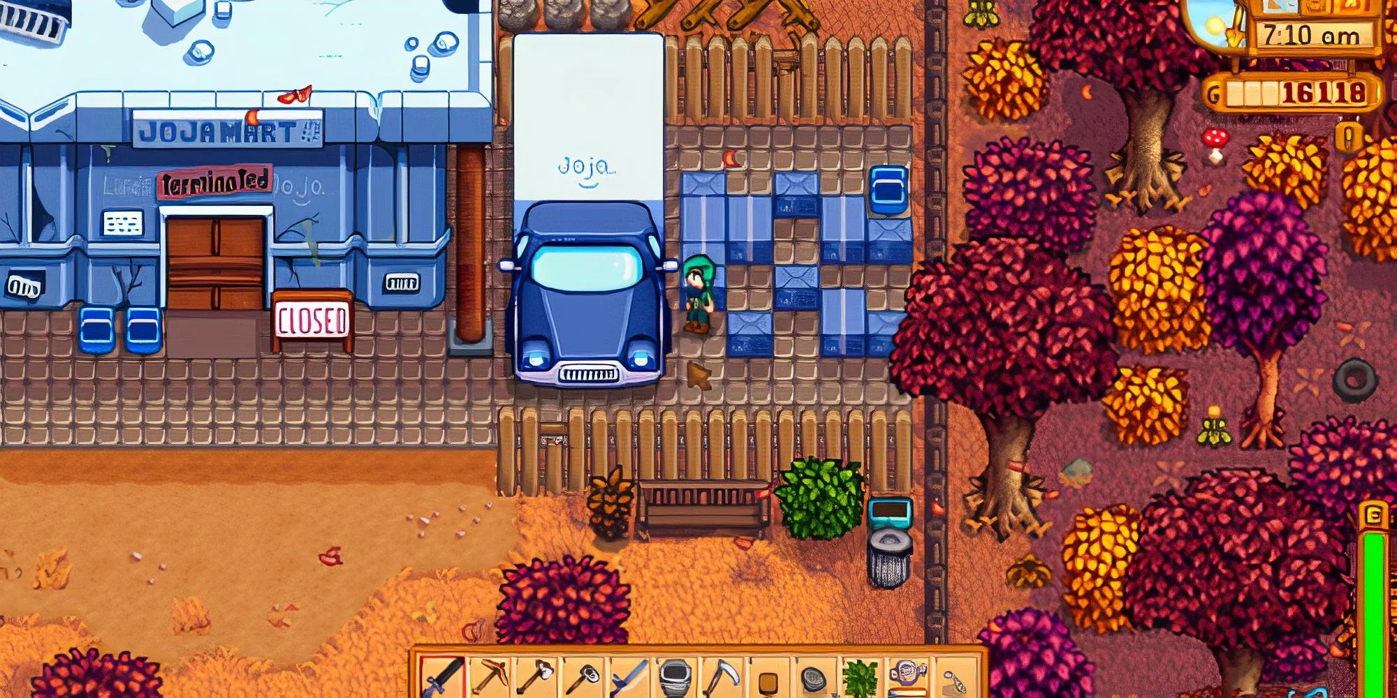 Cửa hàng JojaMart sáng đèn trong Stardew Valley, một lựa chọn thay thế Community Center