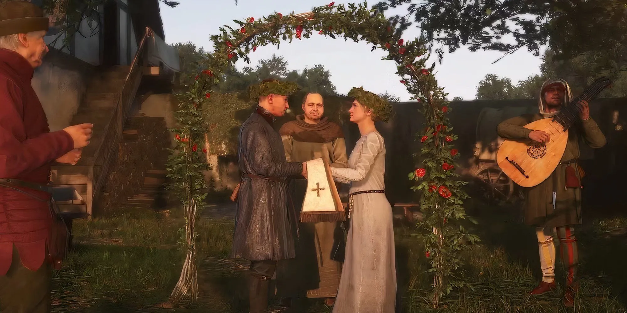 Đám cưới của Olda và Agnes trong game Kingdom Come: Deliverance 2 trên PS5 Pro