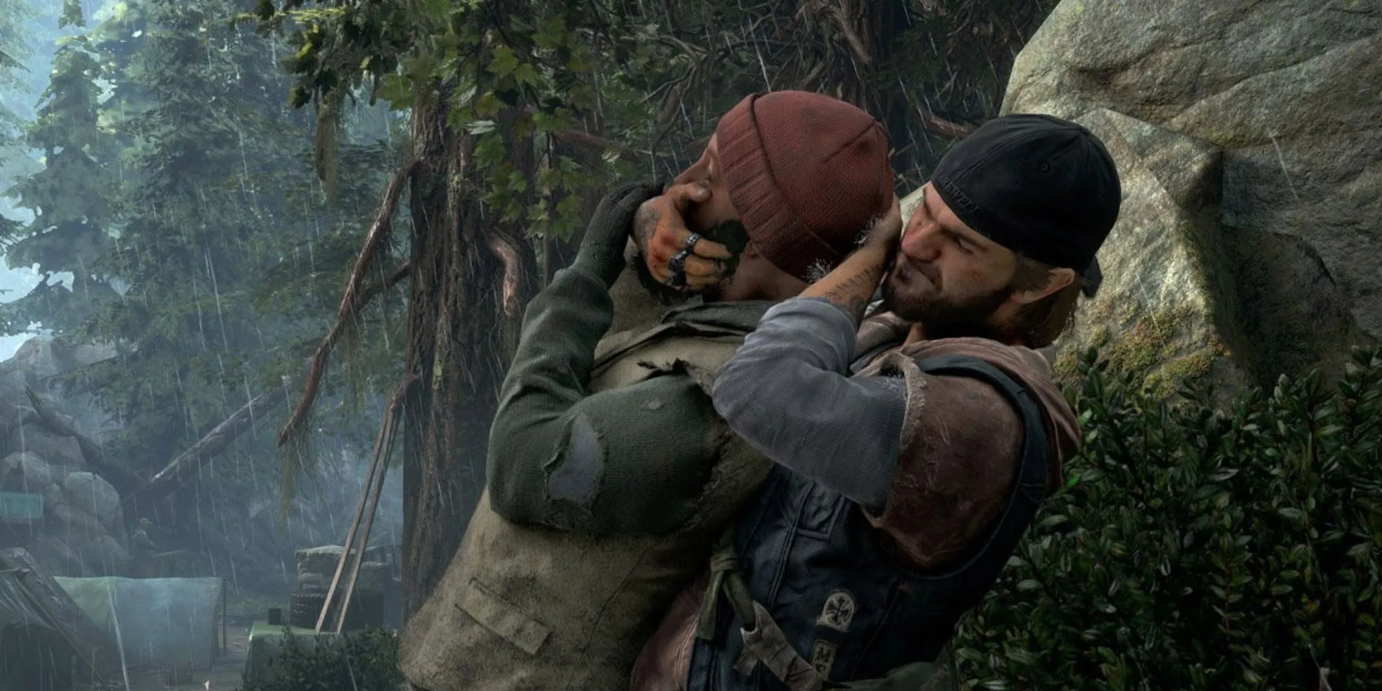 Deacon St. John đang thực hiện kỹ năng stealth trong Days Gone