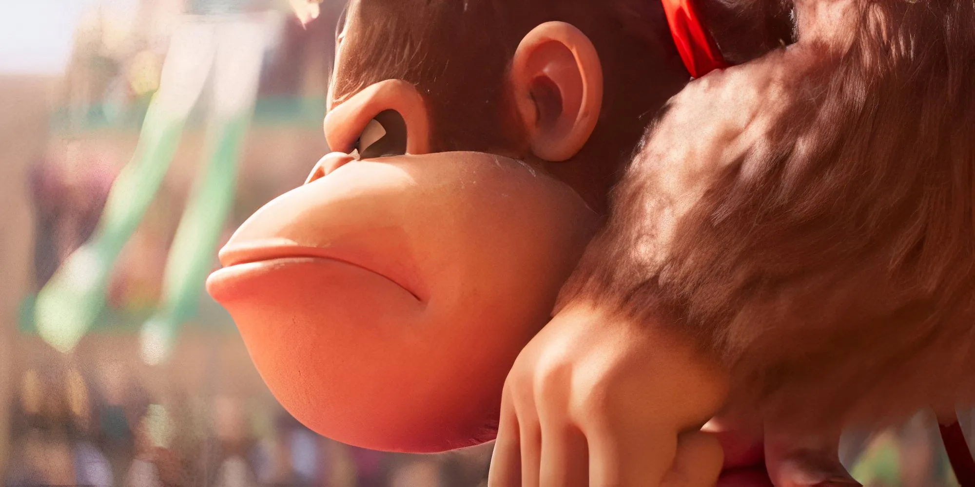 Donkey Kong với vẻ mặt giận dữ, gợi liên tưởng đến các nhân vật trong series Mario Kart