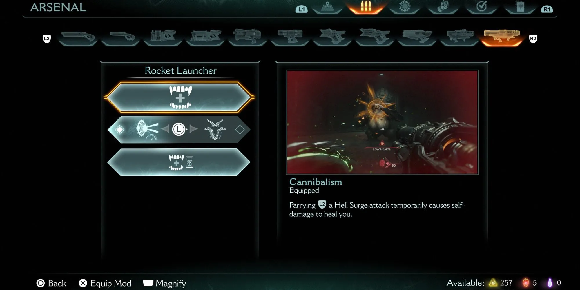 DOOM The Dark Ages - Nâng cấp Cannibalism cho Rocket Launcher