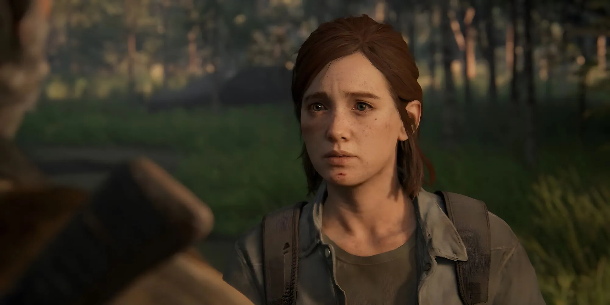 Ellie đối mặt với Joel trong The Last of Us Part II, một khoảnh khắc căng thẳng thể hiện sự rạn nứt trong mối quan hệ.