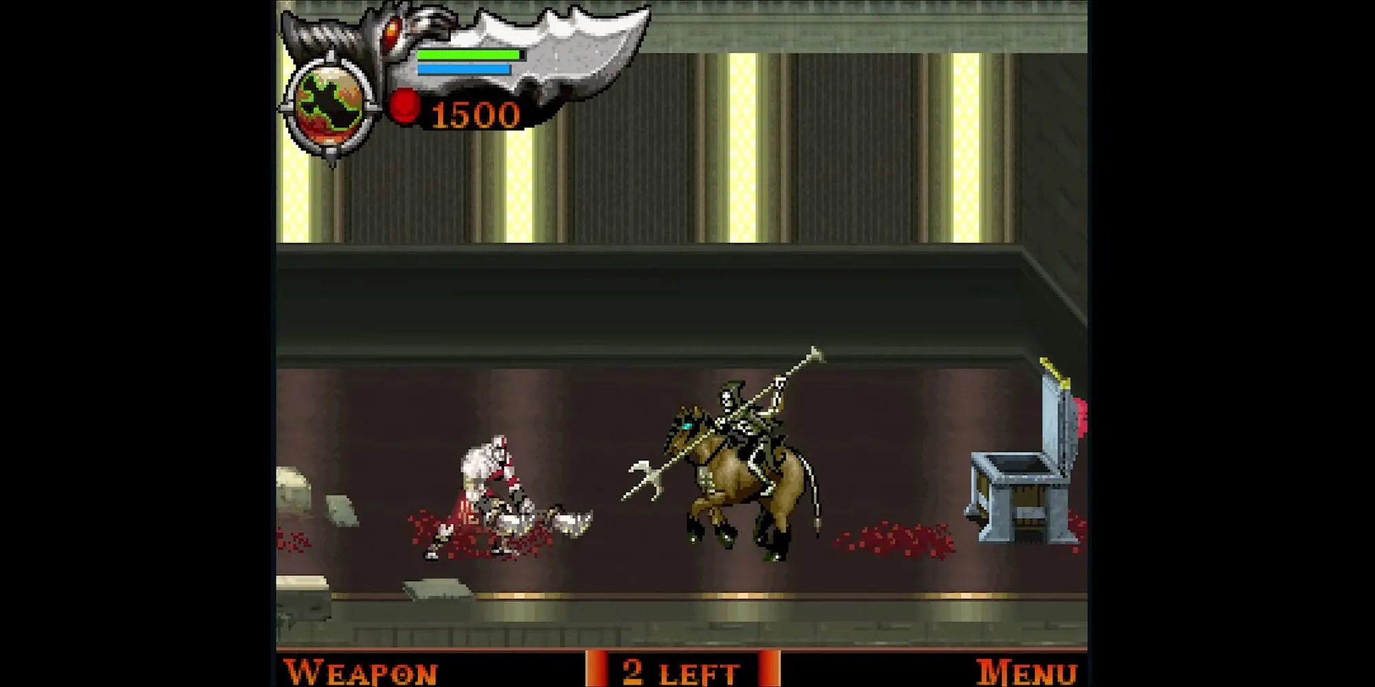 Gameplay của God of War Betrayal trên Java ME