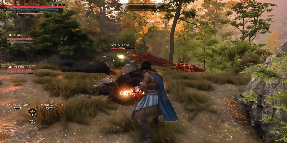 Gameplay Greedfall với nhân vật sử dụng phép thuật ấn tượng trong thế giới kỳ ảo