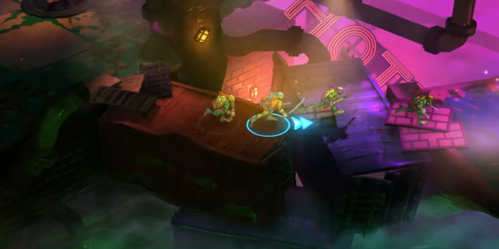 Gameplay top-down của game Teenage Mutant Ninja Turtles: Splintered Fate