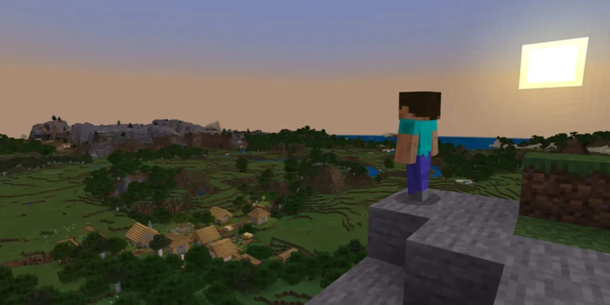 Gameplay xây dựng và khám phá thế giới khối vuông trong Minecraft