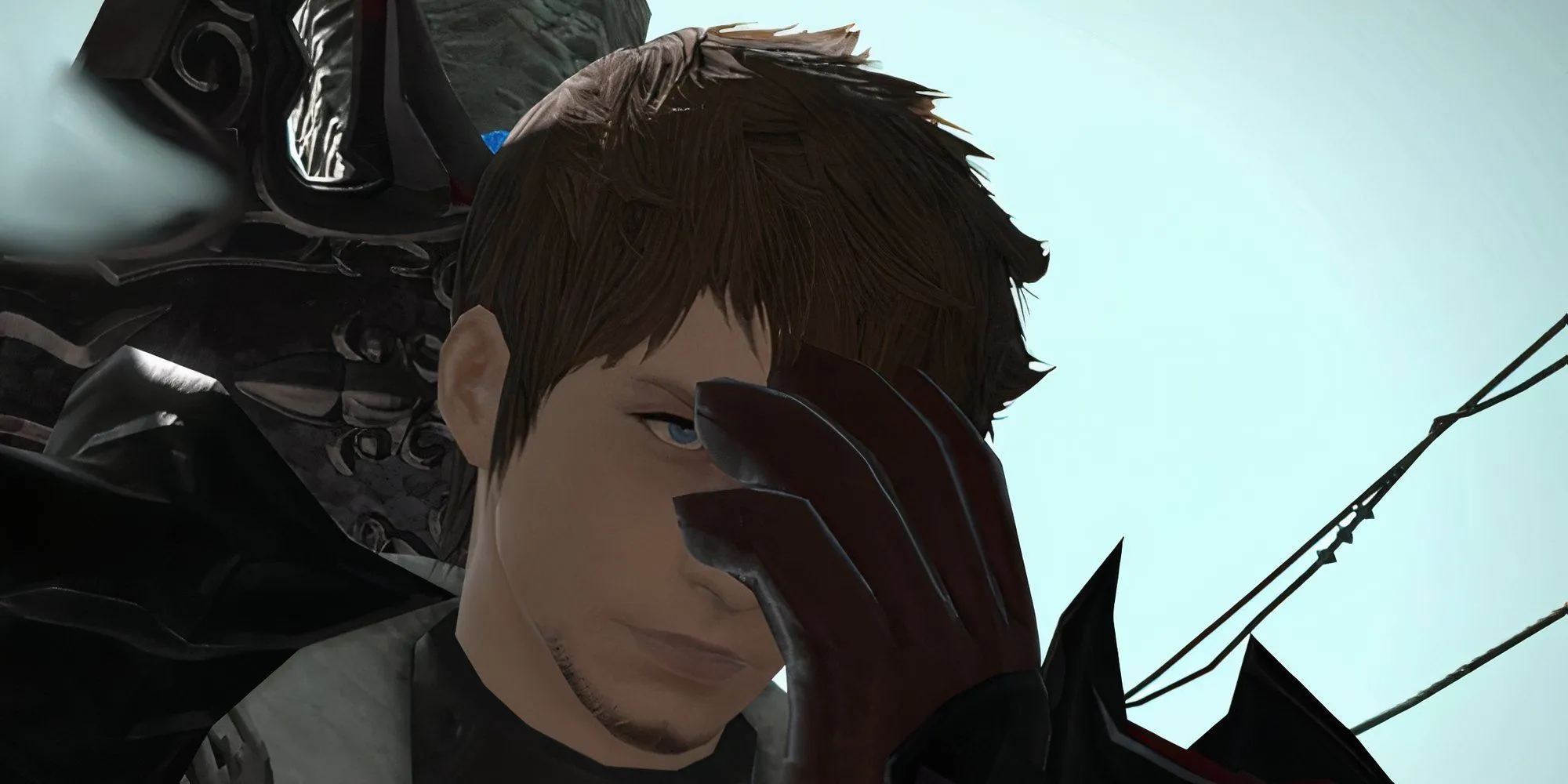 Giao diện đăng nhập tài khoản Final Fantasy XIV với hình ảnh nhân vật đặc trưng