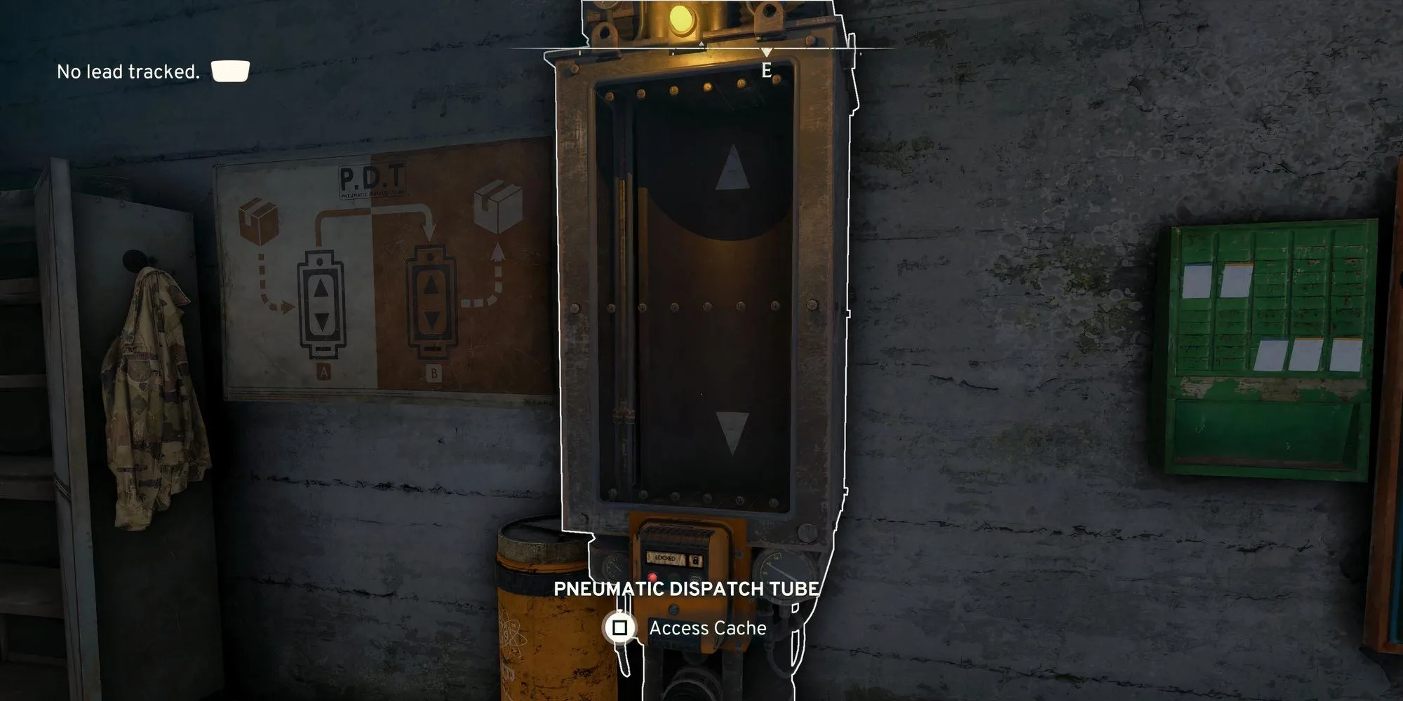 Giao diện lưu trữ vật phẩm tại Pneumatic Dispatch Tube trong Atomfall