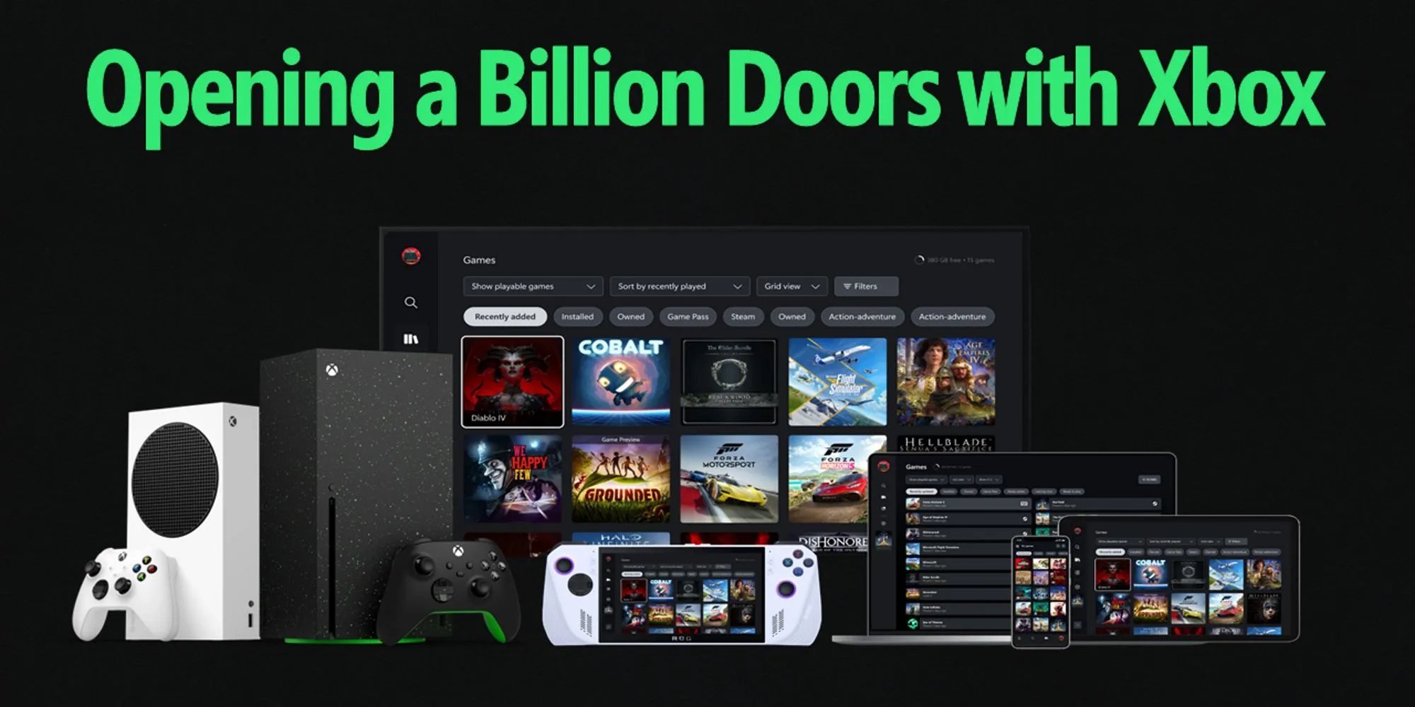 Giao diện Xbox mới rò rỉ hiển thị tab Steam trên TV và các thiết bị khác