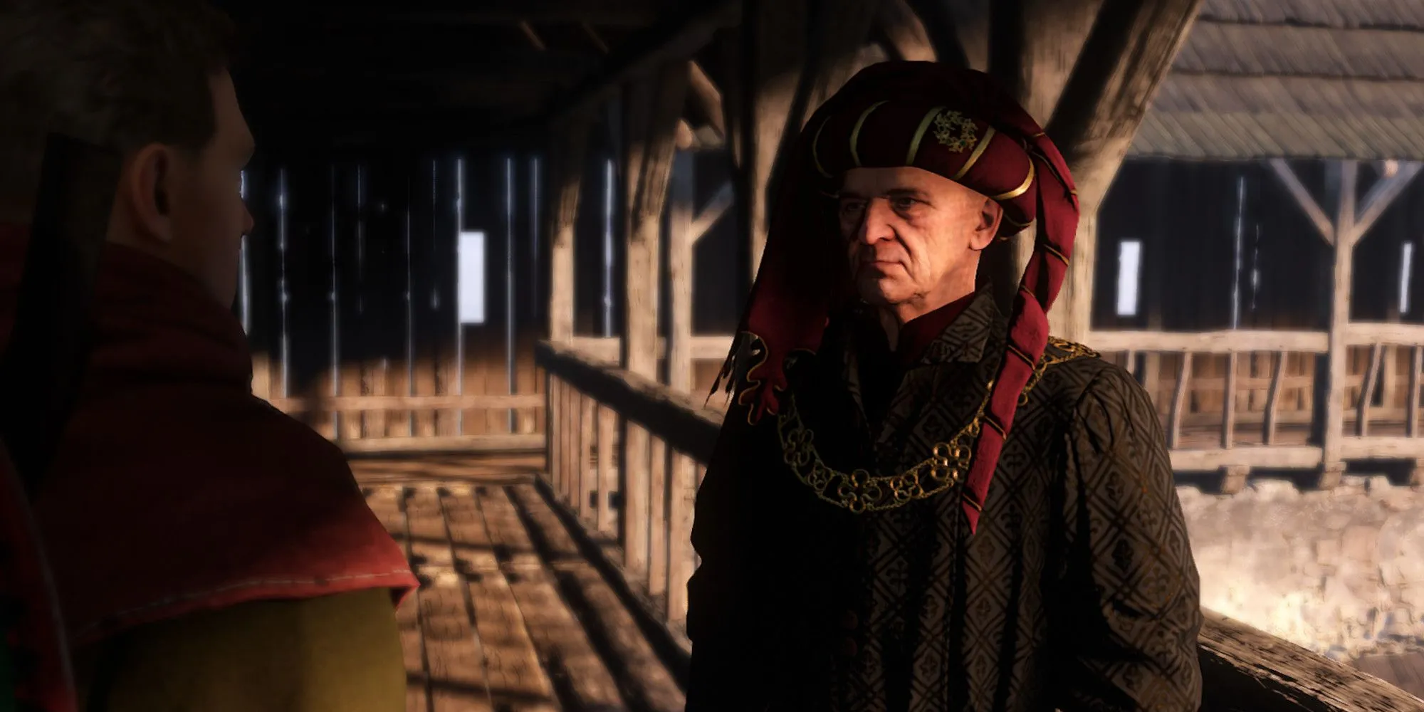 Henry báo cáo với Chamberlain Ulrich sau khi hoàn thành các yêu cầu của nhiệm vụ Demons of Trosky KCD2