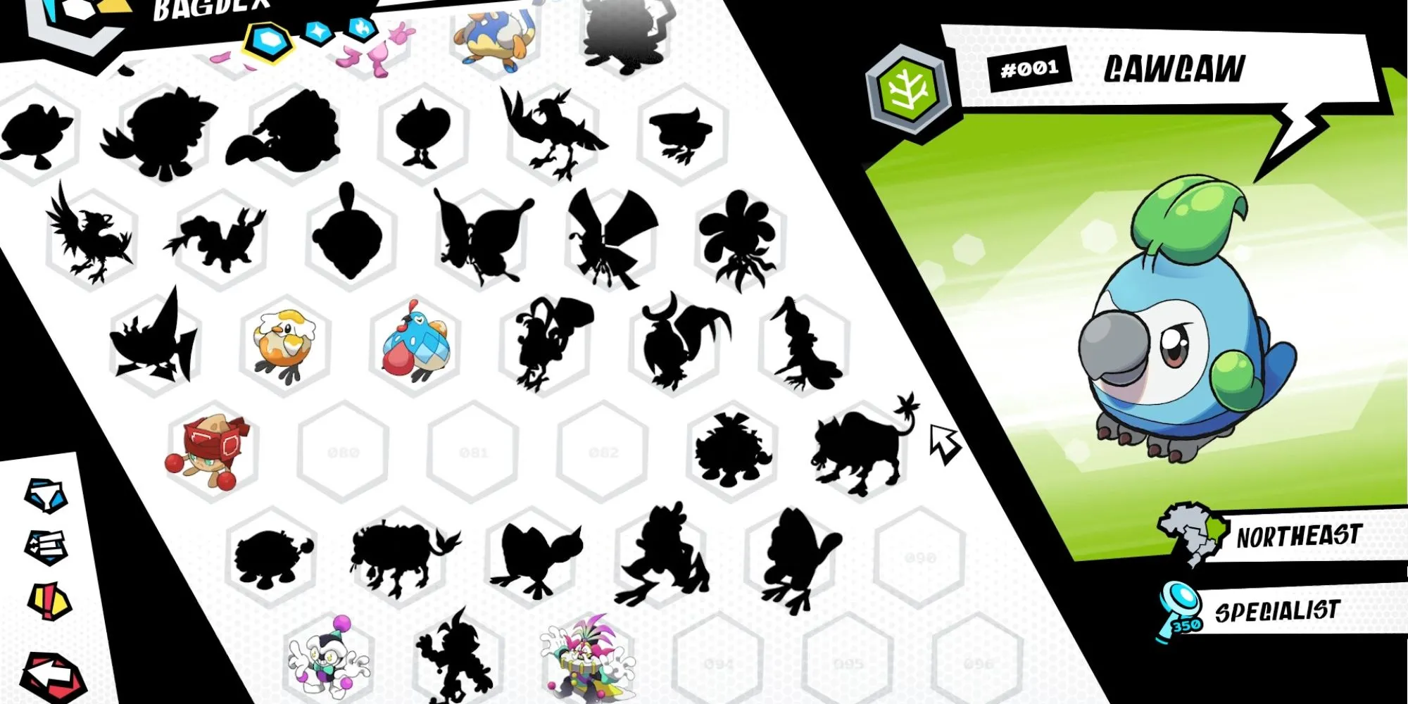 Hình ảnh bìa game Bagdex, hiển thị logo và hình ảnh các Bagmon đặc trưng của Brazil