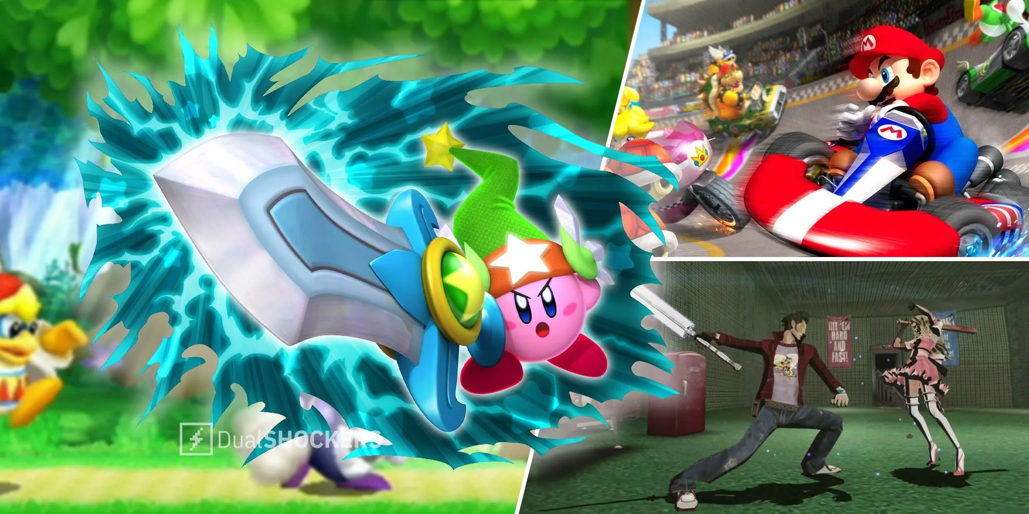 Hình ảnh bìa tổng hợp nhiều game nổi tiếng trên Nintendo Wii như Kirby, Super Mario Galaxy, Metroid Prime 3
