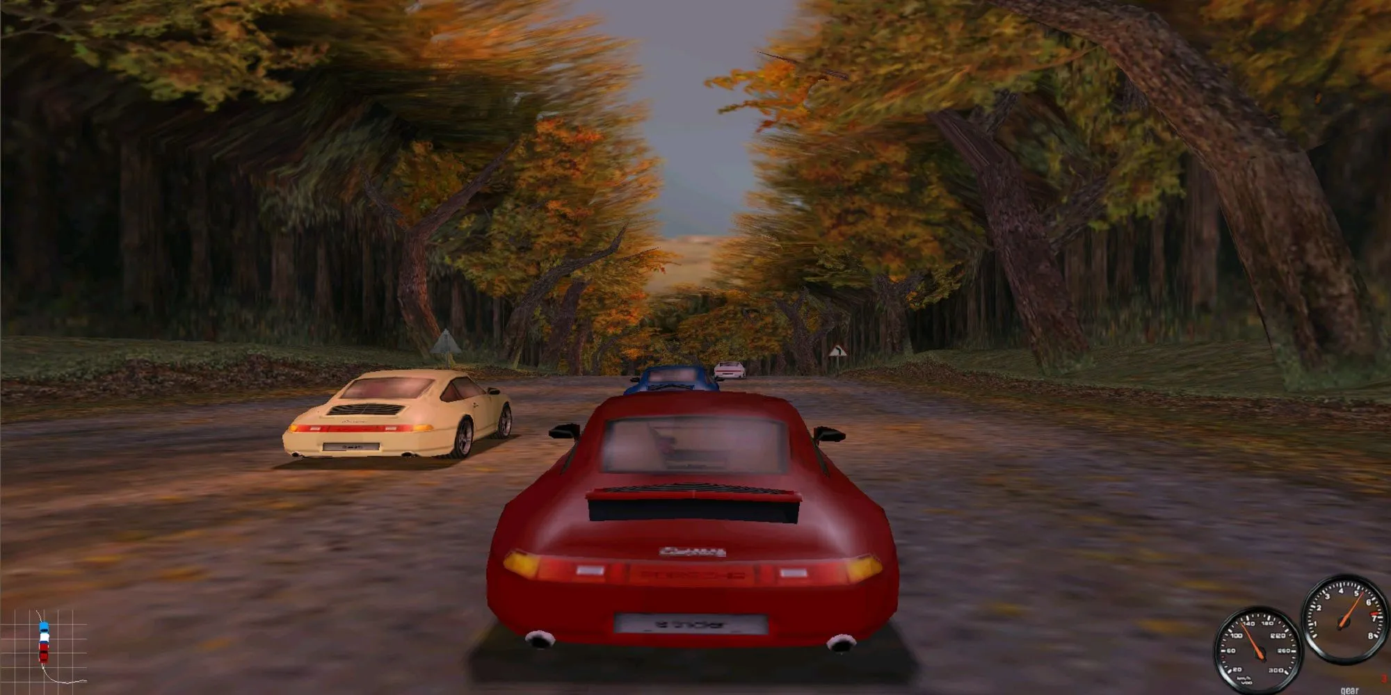 Hình ảnh chiếc xe Porsche cổ điển trong Need For Speed Porsche Unleashed, gợi nhớ lối chơi mô phỏng