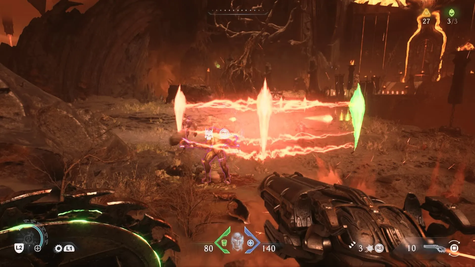 Hình ảnh chiến đấu trong DOOM The Dark Ages, Doom Slayer đối đầu với quái vật