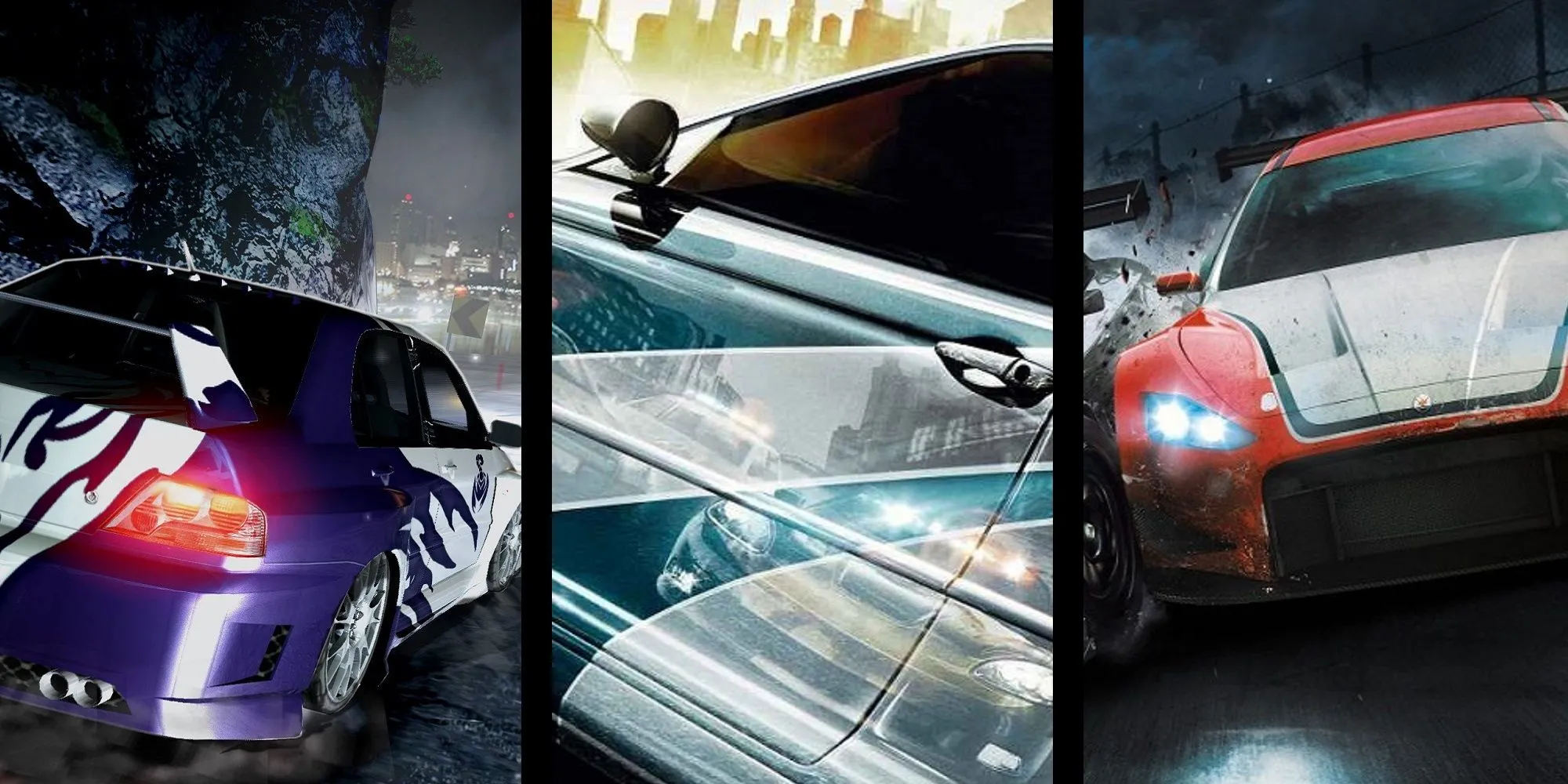 Hình ảnh đường đua rực lửa trong series game Need For Speed